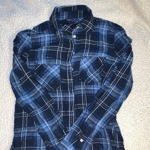 AEROPOSTALE | Blue Plaid Flannel